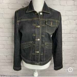 CHAPS Denim Black Denim Jacket Small